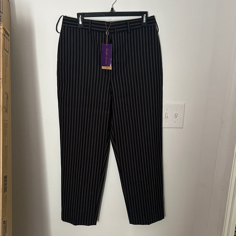 Ralph Lauren Women’s  Black Pinstripe Dress Pants